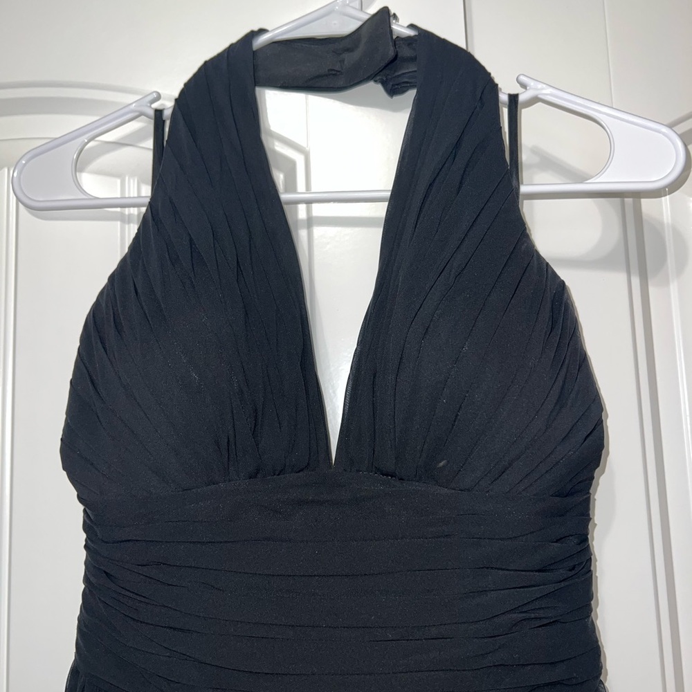 Elegant Black Halter Dress